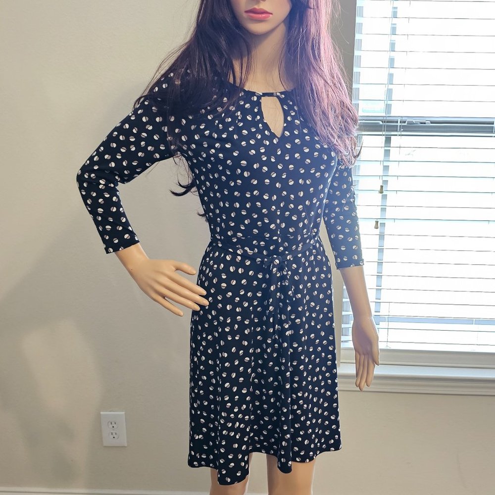 Ann Taylor ~ Size 0 Petite ~ Black Print Dress